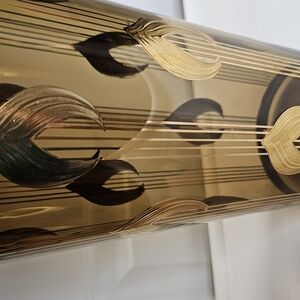 Vintage Elegant Gold and Black Decorative Vase